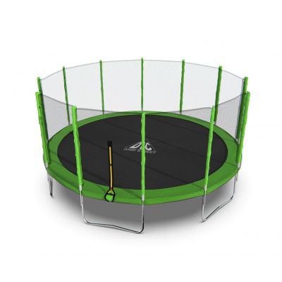 Батут с сеткой DFC Trampoline Fitness 16ft зеленый (16FT-TR-LG) Сетка шлифовальная #1